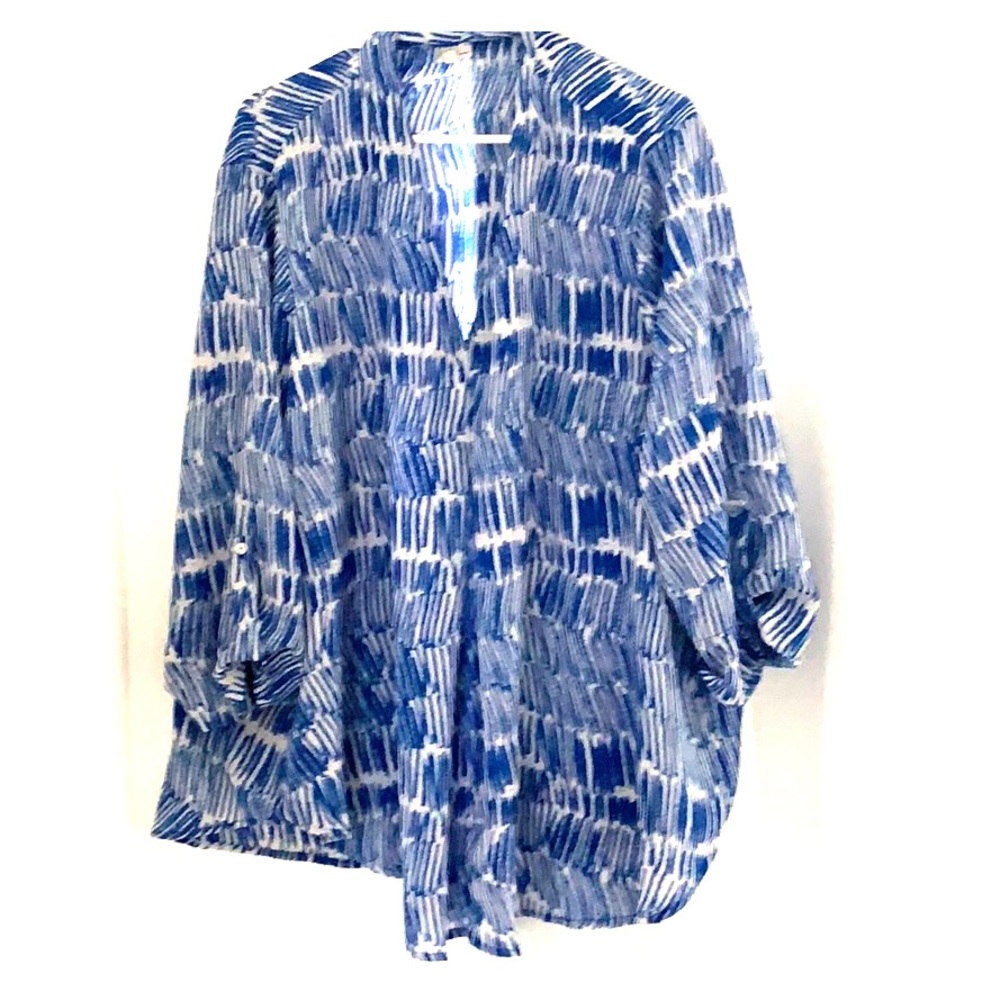 Blue pattern summer top size 3x